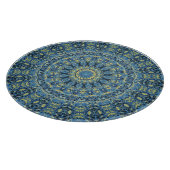 Boho Abstrakt Groovy Van Gogh Starry Night Mandala Schneidebrett (Ecke)