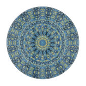 Boho Abstrakt Groovy Van Gogh Starry Night Mandala Schneidebrett (Vorderseite)