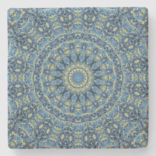 Boho Abstrakt Groovy Van Gogh Starry Night Mandala Steinuntersetzer (Vorderseite)