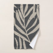 Boho Abstrakt Grunge Palm Blätter Muster Badhandtuch Set (Handtuch)