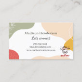 Boho Abstrakt Hair Stylist Business Cards Visitenkarte (Rückseite)