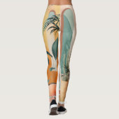 Boho Abstrakt Landschaft (10) Leggings (Rückseite)