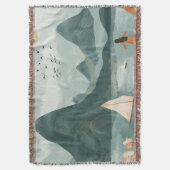 Boho Abstrakt Landschaft (11) Decke (Vorderseite Vertikal)