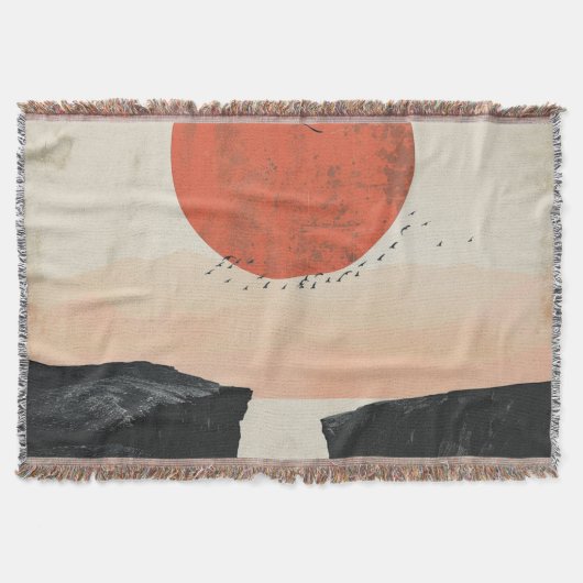 Boho Abstrakt Landschaft (12) Decke (Vorderseite)