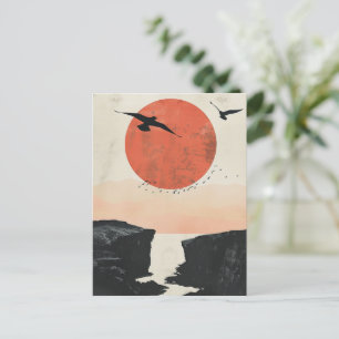 Boho Abstrakt Landschaft (12) Postkarte