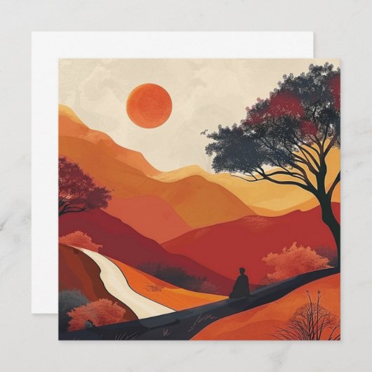 Boho Abstrakt Landschaft (19) (Vorne/Hinten)