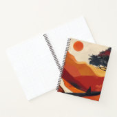 Boho Abstrakt Landschaft (19) Notizblock (Innenseite)