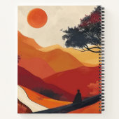 Boho Abstrakt Landschaft (19) Notizblock (Rückseite)