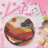 Boho Abstrakt Landschaft (19) Pappteller (Party)