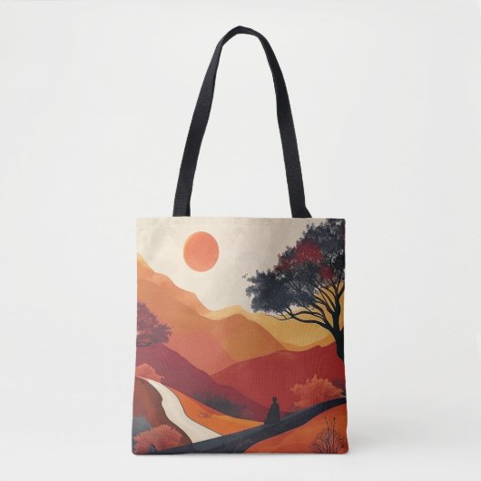 Boho Abstrakt Landschaft (19) Tasche (Vorderseite)