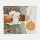 Boho Abstrakt Landschaft (20) Fleecedecke (Vorderseite (Horizontal))