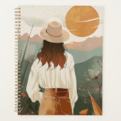 Boho Abstrakt Landschaft (20) Planer (Vorderseite)