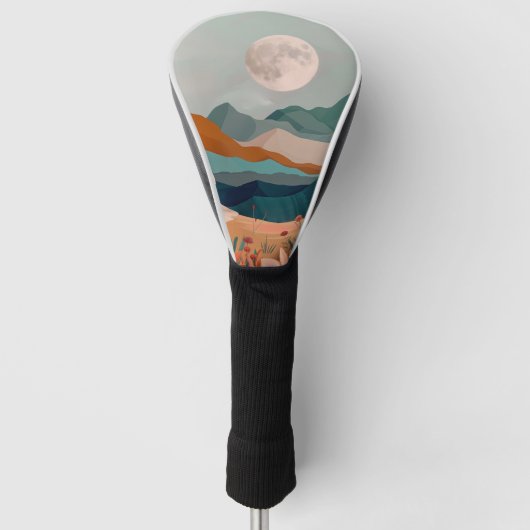 Boho Abstrakt Landschaft (21) Golf Headcover (Vorderseite)