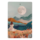 Boho Abstrakt Landschaft (21) Mini Klemmbrett (Rückseite)