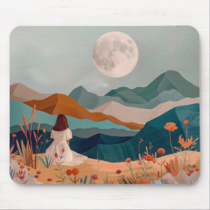 Boho Abstrakt Landschaft (21) Mousepad