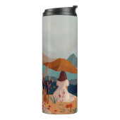 Boho Abstrakt Landschaft (21) Thermosbecher (Nach links gedreht)