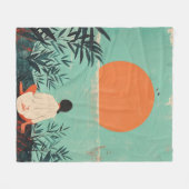 Boho Abstrakt Landschaft (22) Fleecedecke (Vorderseite (Horizontal))