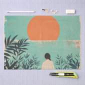 Boho Abstrakt Landschaft (22) Seidenpapier (Handwerk)