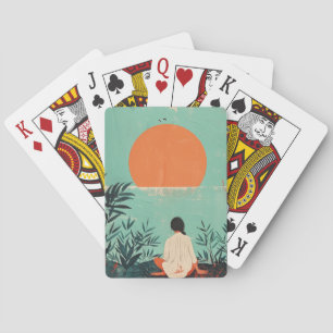 Boho Abstrakt Landschaft (22) Spielkarten