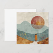 Boho Abstrakt Landschaft (23) (Vorne/Hinten)