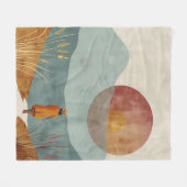 Boho Abstrakt Landschaft (23) Fleecedecke (Vorderseite (Horizontal))