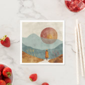 Boho Abstrakt Landschaft (23) Serviette (Beispiel)