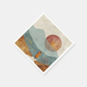 Boho Abstrakt Landschaft (23) Serviette (Ecke)