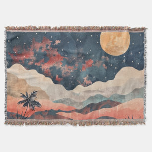 Boho Abstrakt Landschaft (24) Decke