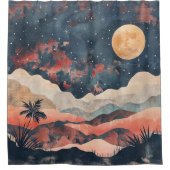 Boho Abstrakt Landschaft (24) Duschvorhang (Vorderseite)