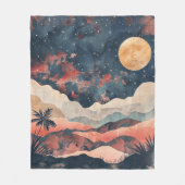 Boho Abstrakt Landschaft (24) Fleecedecke (Vorderseite)