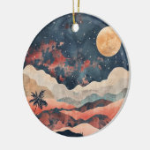 Boho Abstrakt Landschaft (24) Keramik Ornament (Links)