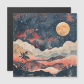 Boho Abstrakt Landschaft (24) Magnetkarte (Vorne/Hinten)