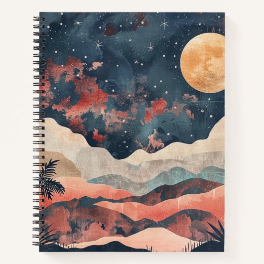 Boho Abstrakt Landschaft (24) Notizblock (Vorderseite)