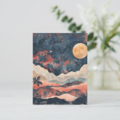 Boho Abstrakt Landschaft (24) Postkarte (Stehend Vorderseite)