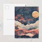 Boho Abstrakt Landschaft (24) Postkarte (Vorne/Hinten)
