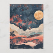 Boho Abstrakt Landschaft (24) Postkarte (Vorderseite)