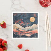 Boho Abstrakt Landschaft (24) Serviette (Beispiel)