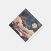 Boho Abstrakt Landschaft (24) Serviette (Ecke)