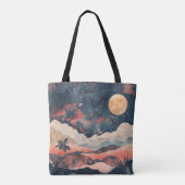 Boho Abstrakt Landschaft (24) Tasche (Rückseite)