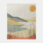 Boho Abstrakt Landschaft (25) Fleecedecke (Vorderseite)