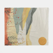 Boho Abstrakt Landschaft (25) Fleecedecke (Vorderseite (Horizontal))