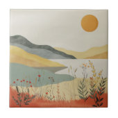 Boho Abstrakt Landschaft (25) Fliese (Vorderseite)