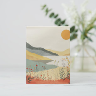 Boho Abstrakt Landschaft (25) Postkarte