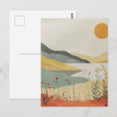 Boho Abstrakt Landschaft (25) Postkarte (Vorne/Hinten)