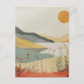 Boho Abstrakt Landschaft (25) Postkarte (Vorderseite)