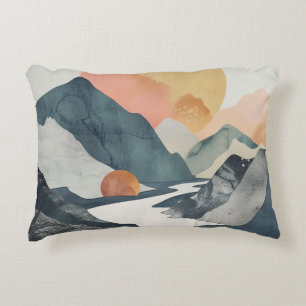 Boho Abstrakt Landschaft (2) Dekokissen