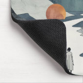 Boho Abstrakt Landschaft (2) Mousepad (Ecke)