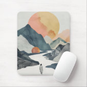 Boho Abstrakt Landschaft (2) Mousepad (Mit Mouse)