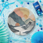 Boho Abstrakt Landschaft (2) Pappteller (Party)