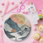 Boho Abstrakt Landschaft (2) Pappteller (Party)